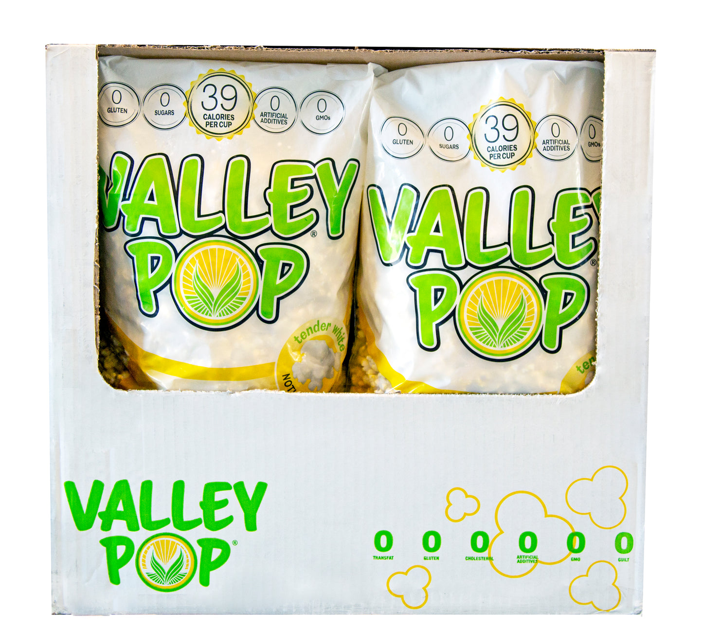 Box of 16 oz Big Bag of Yellow Popcorn