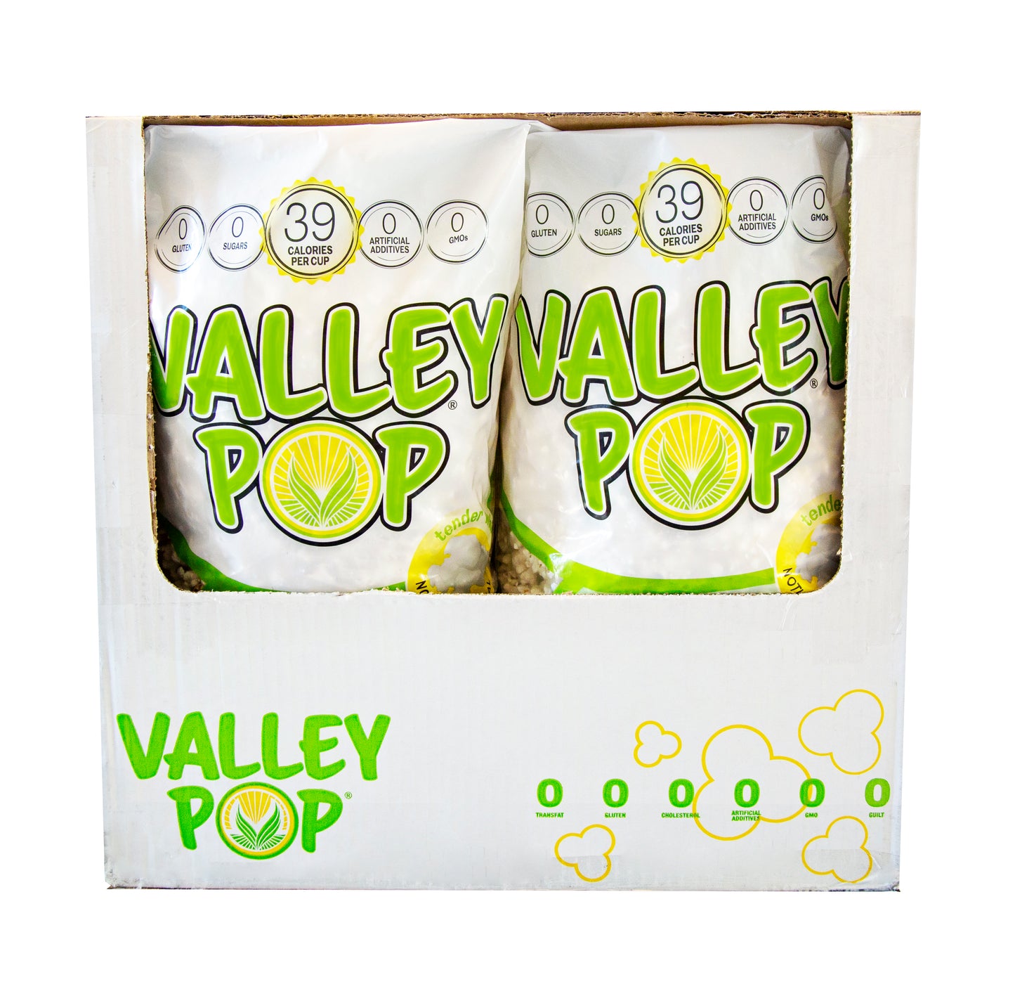 Box of 16 oz Big Bag of White Popcorn