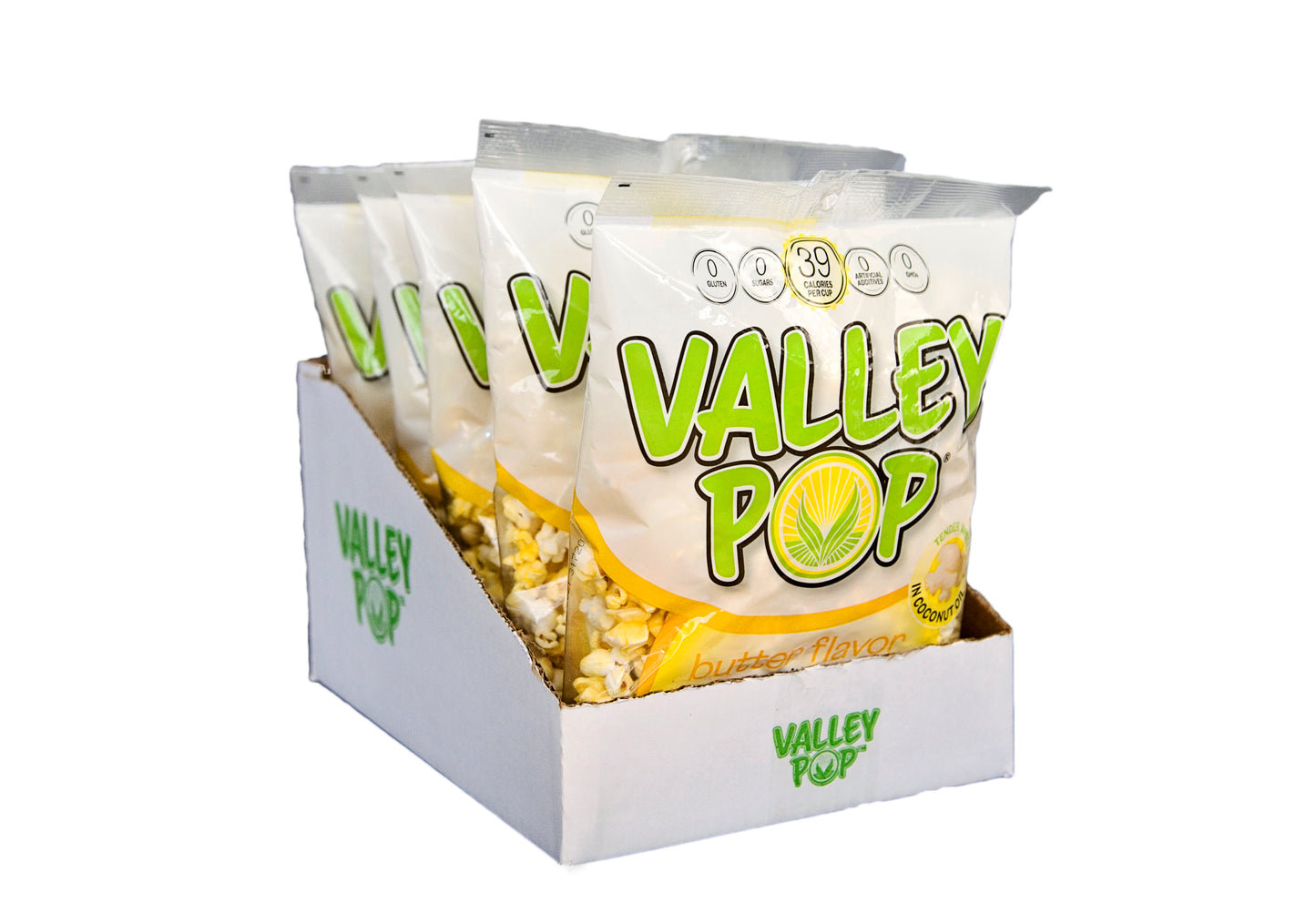 Box of 2 oz Bag of Yellow Popcorn