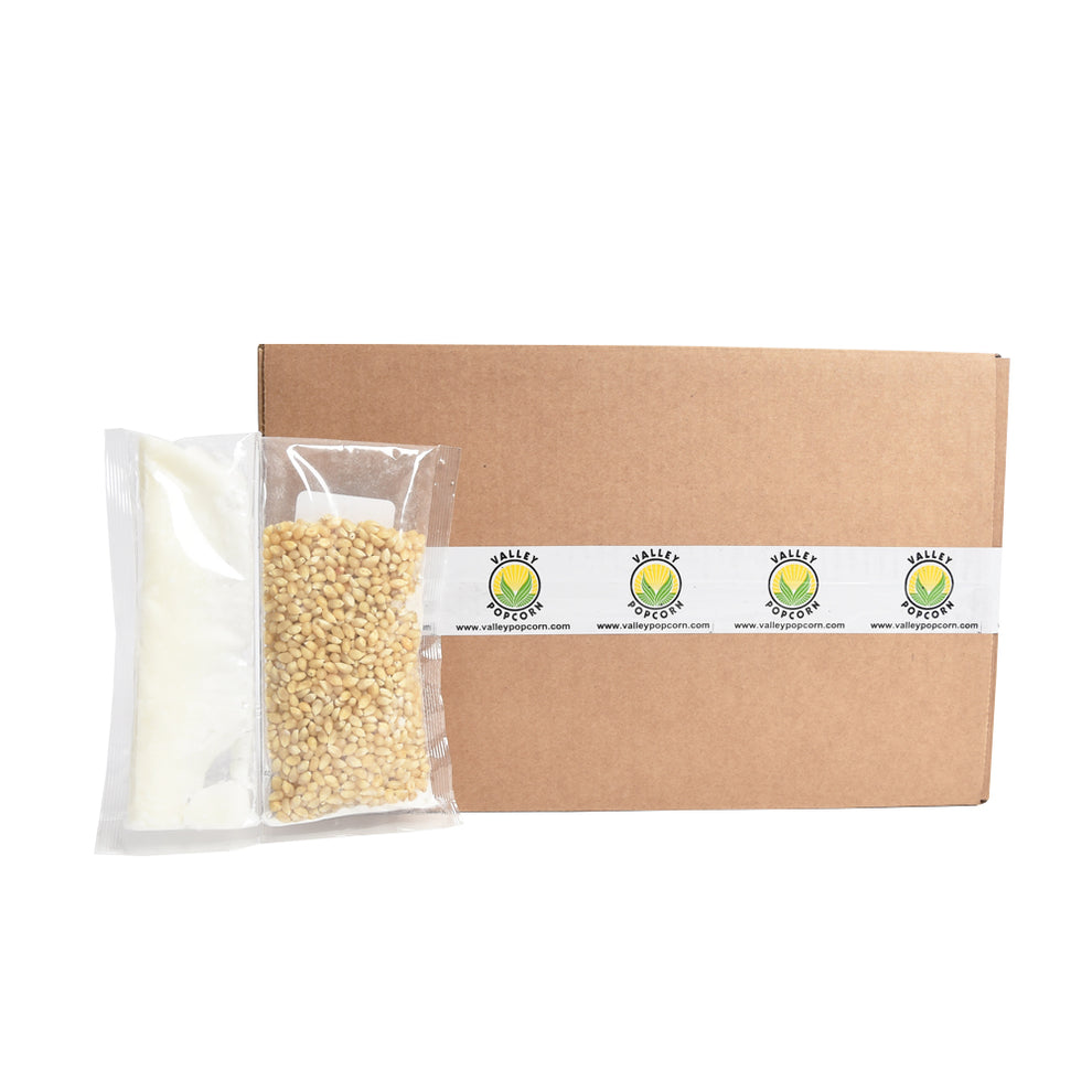 Valley Pop 5.5oz White Popcorn Kit for 4oz Kettle 12 Count